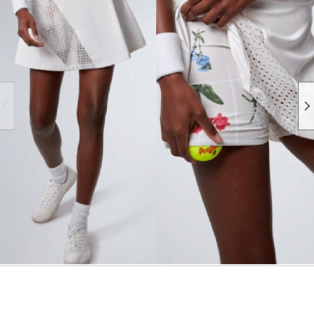 Tuckernuck White and Fresh Buds Perforated Skirt XS S and XXL available. NWT